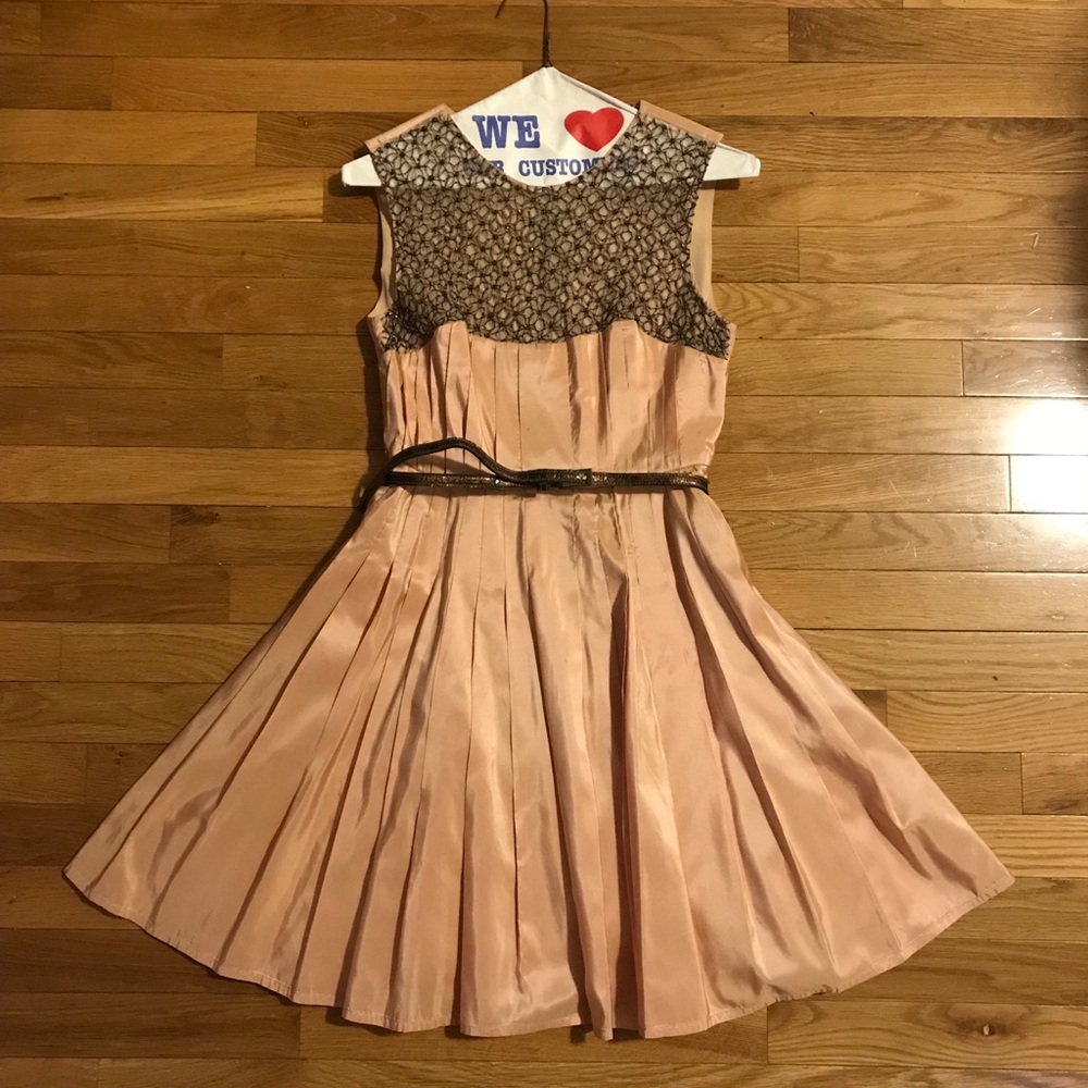 Ali Ro Pink Taffeta Cocktail Dress- XS